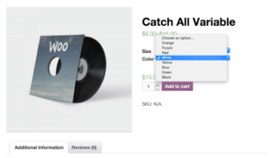 Single Product Template with Variation Select Boxes